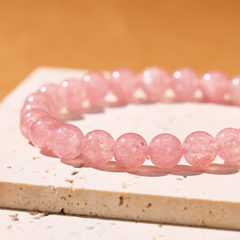 FuAttract Love Romance & Emotional Healing Strawberry Quartz Fu Pendant Bracelet - image 6