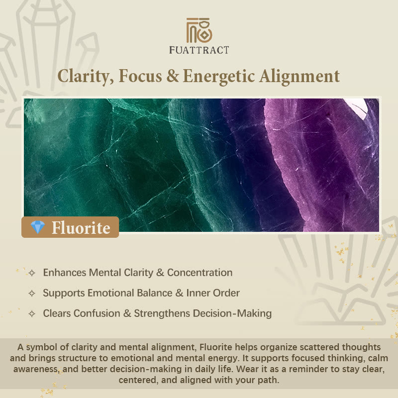 FuAttract Balance Clarity & Positive Energy Rainbow Fluorite Fu Charm Bracelet - image 8