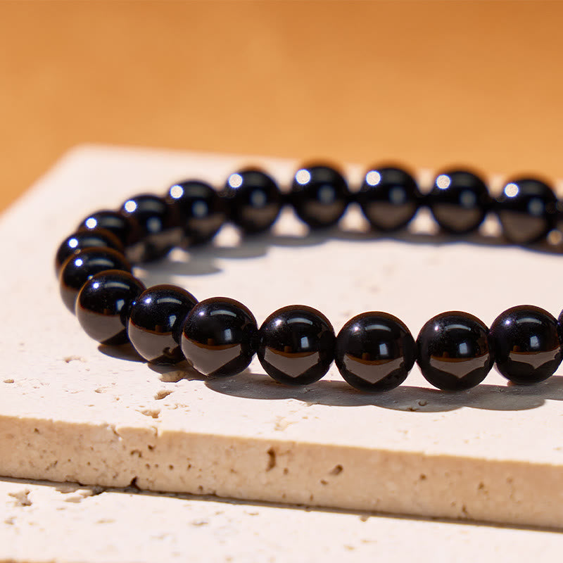 FuAttract Protection Grounding & Prosperity Black Obsidian Fu Pendant Bracelet - image 6
