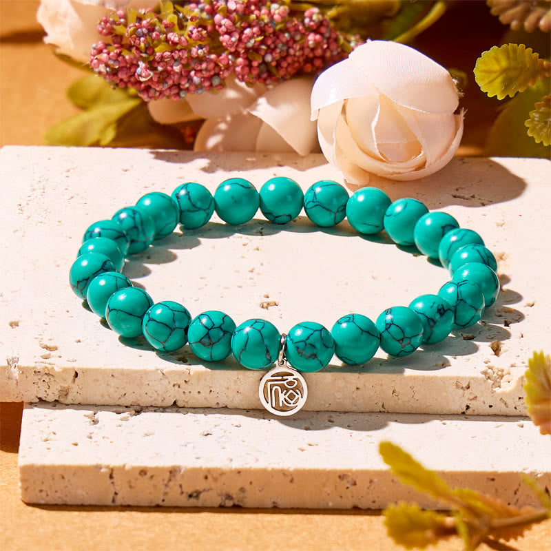 FuAttract Luck Protection & Prosperity Turquoise Bracelet WIth Fu Pendant - image 1