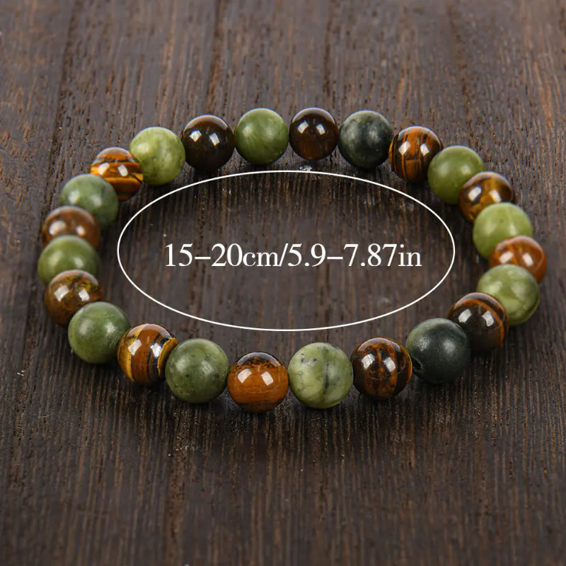 FuAttract Confidence Growth & Wealth Natural Tiger Eye Green Aventurine Bracelet - image 5