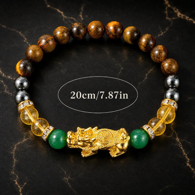 FuAttract Fortune Prosperity & Positive Energy Pixiu Tiger Eye Hematite Bracelet - image 6