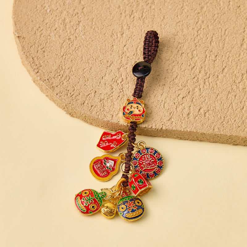 FuAttract Wealth Luck & Prosperity God of Wealth Taotie Beast Woven Rope Keychain - God of Wealth - image 5
