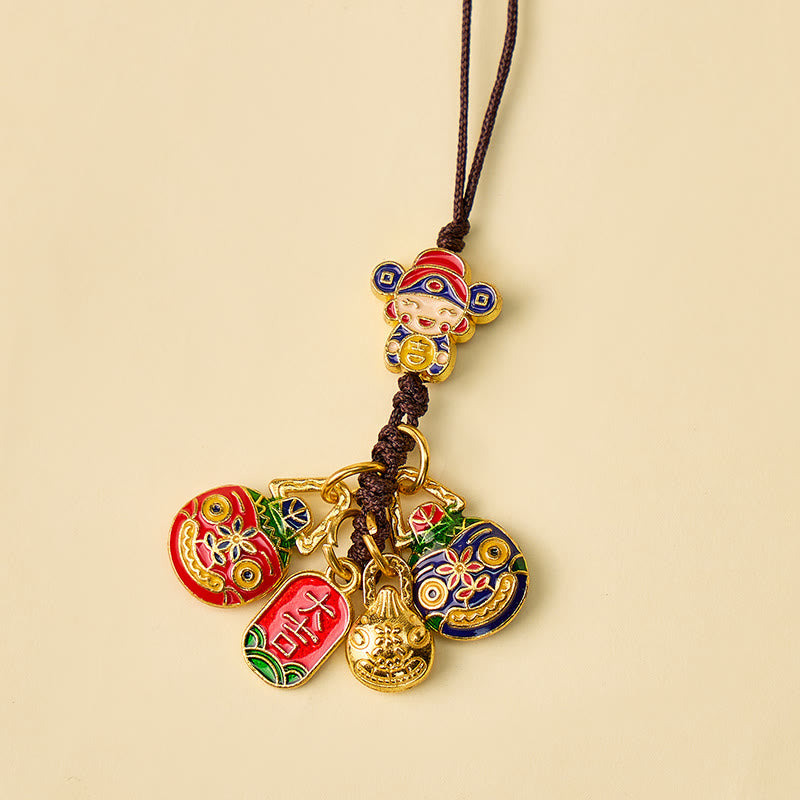 FuAttract Wealth Luck & Prosperity God of Wealth Taotie Beast Woven Rope Keychain - image 17