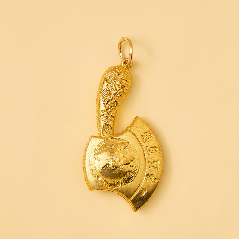 FuAttract Prosperity Luck & Fortune Brass Chinese Zodiac Blessing Axe Keychain With Pixiu - image 31