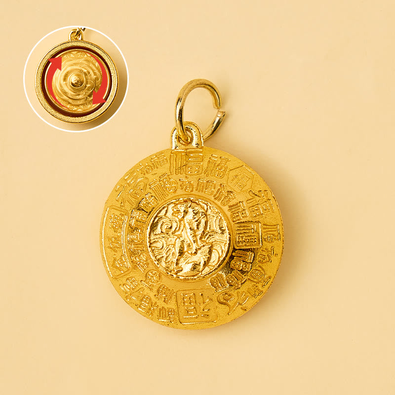 FuAttract Abundance Protection & Lucky Brass Chinese Zodiac Rotating Wealth Bowl Keychain - image 14