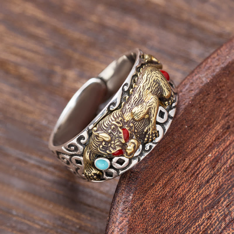 FuAttract Wealth Protection & Power Vintage Pixiu Feng Shui Ring for Men - image 2