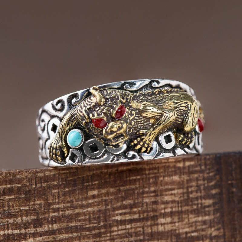 FuAttract Wealth Protection & Power Vintage Pixiu Feng Shui Ring for Men - image 4