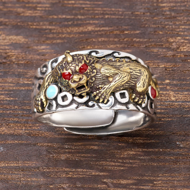 FuAttract Wealth Protection & Power Vintage Pixiu Feng Shui Ring for Men - image 5