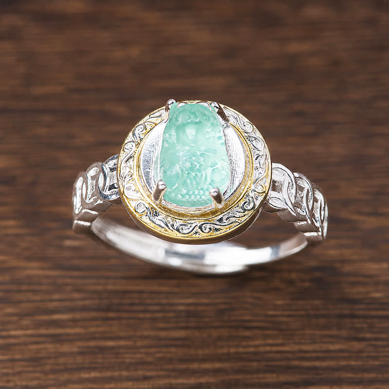FuAttract Wealth Protection & Good Fortune Glaze Coin Rotating Ring - image 1