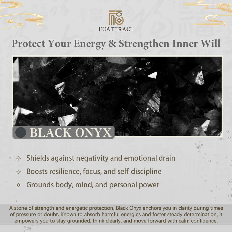FuAttract Wishbeads Protection & Grounding – Silver Sheen Obsidian & Black Onyx Intention Bracelet - image 7