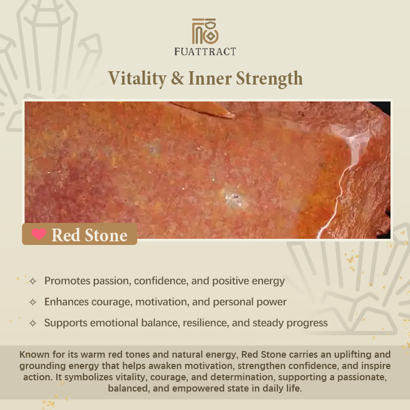 FuAttract Wishbeads Vitality & Positive Energy – Red Aventurine & Red Stone Intention Bracelet - image 7