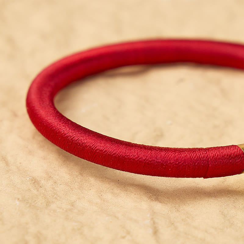 FuAttract Protection Good Fortune & Prosperity Cinnabar Burgundy Red Fu Bracelet - image 5
