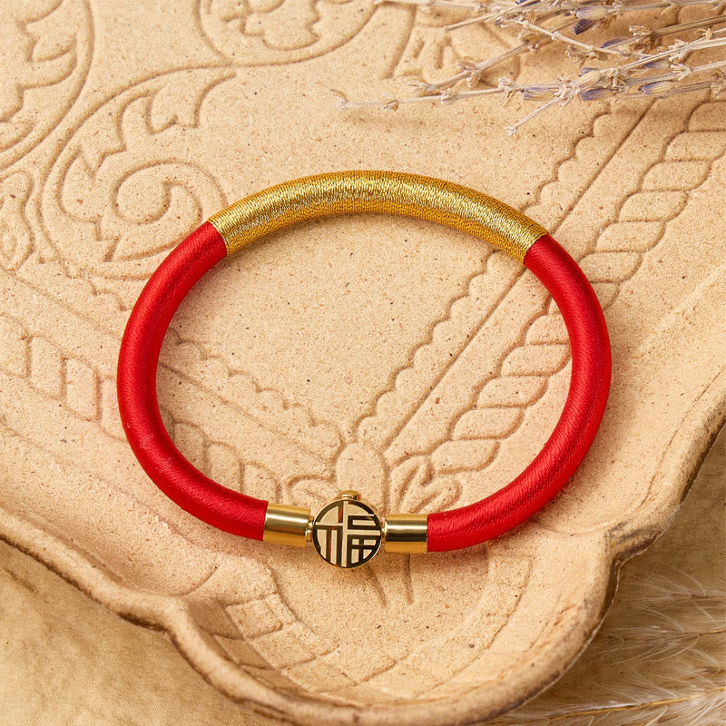 FuAttract Protection Good Fortune & Prosperity Cinnabar Burgundy Red Fu Bracelet - image 11