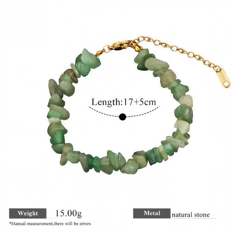 FREE Today: Balance Positive Energy White Turquoise Amazonite Amethyst Green Aventurine Aquamarine Crushed Bead Bracelet - Green Aventurine - image 14