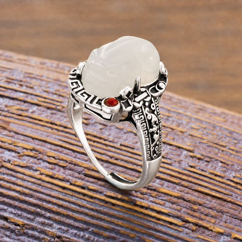 FuAttract Wealth Luck & Prosperity Glaze Copper Ring for Women - Adjustable - image 0