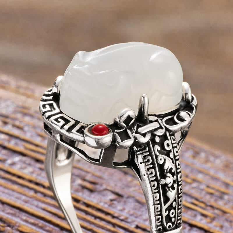 FuAttract Wealth Luck & Prosperity Glaze Copper Ring for Women - image 4