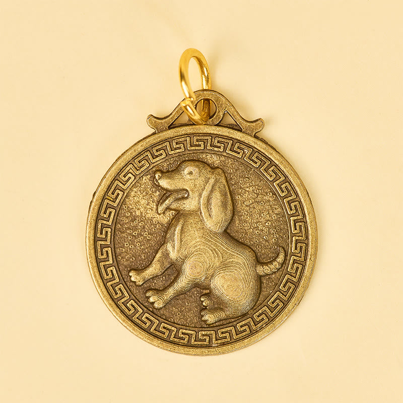 FuAttract Luck Protection & Prosperity Brass Chinese Zodiac Round Plaque Keychain - image 23
