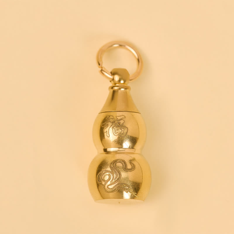 FuAttract Wealth Protection & Prosperity Brass Dragon Pixiu Chinese Zodiac Calabash Keychain - image 11