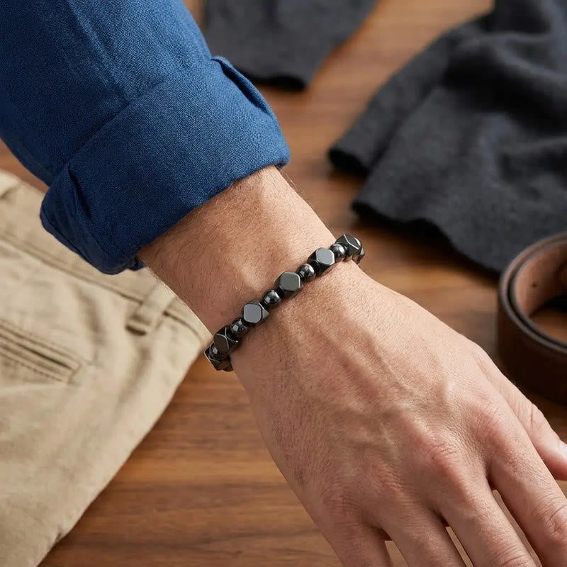 FuAttract Protection Strength & Grounding Energy Black Hematite Faceted Bead Bracelet - image 9