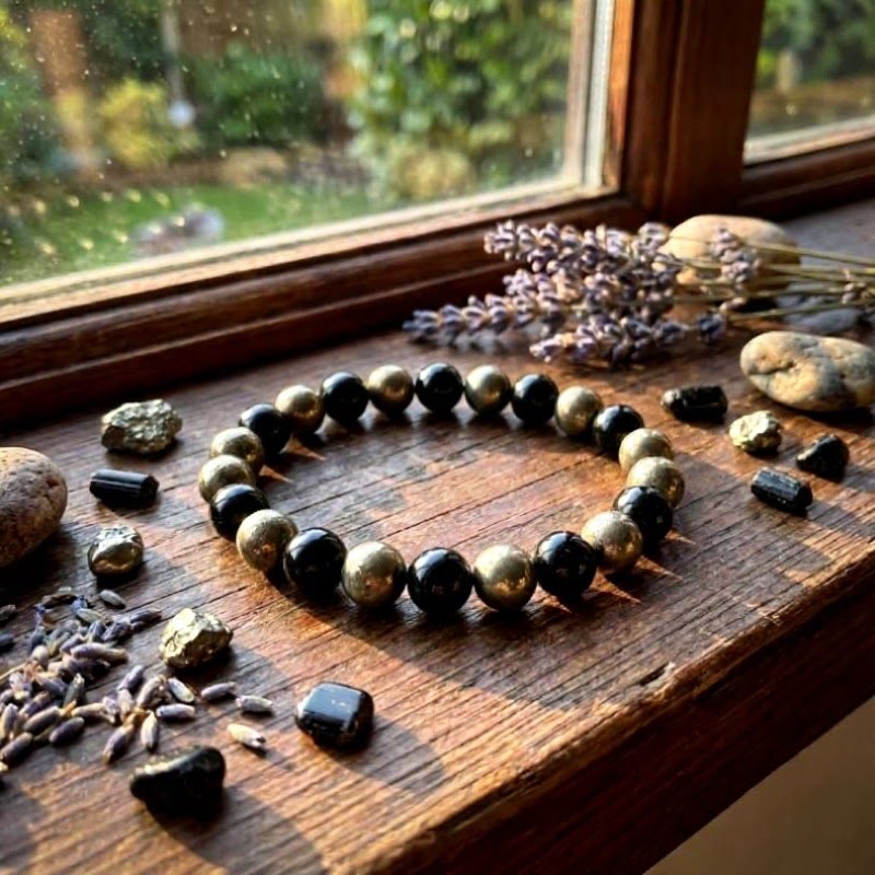 FuAttract Wealth Prosperity & Success Energy Black Obsidian Pyrite Fortune Bracelet - image 2