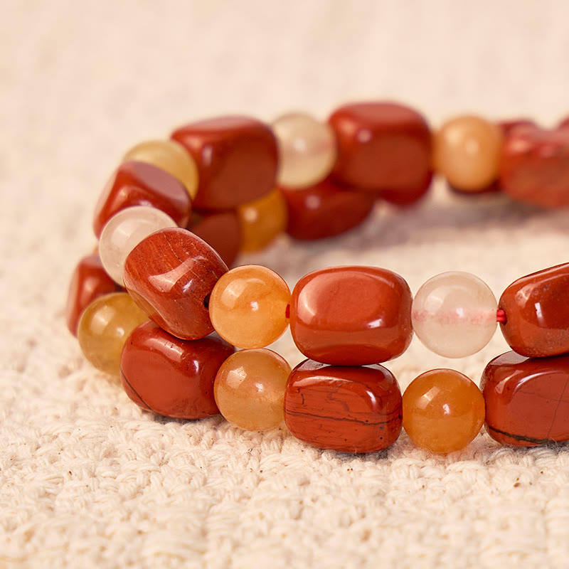 FuAttract Wishbeads Vitality & Positive Energy – Red Aventurine & Red Stone Intention Bracelet - image 5