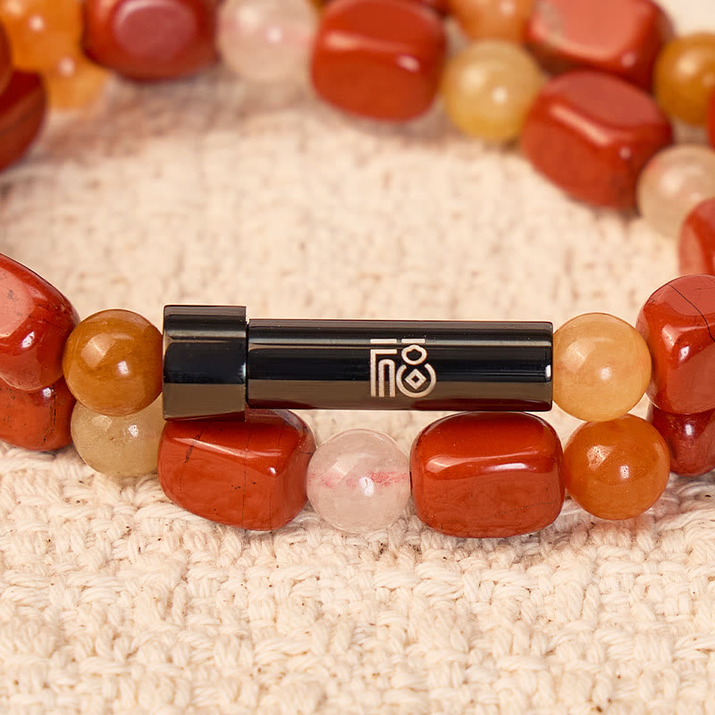 FuAttract Wishbeads Vitality & Positive Energy – Red Aventurine & Red Stone Intention Bracelet - image 4