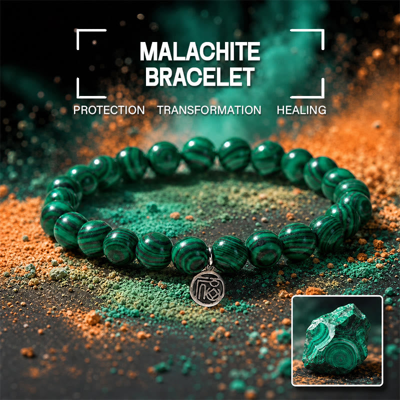 FuAttract Transformation Protection & Prosperity Malachite Fu Charm Bracelet - 19cm - image 0