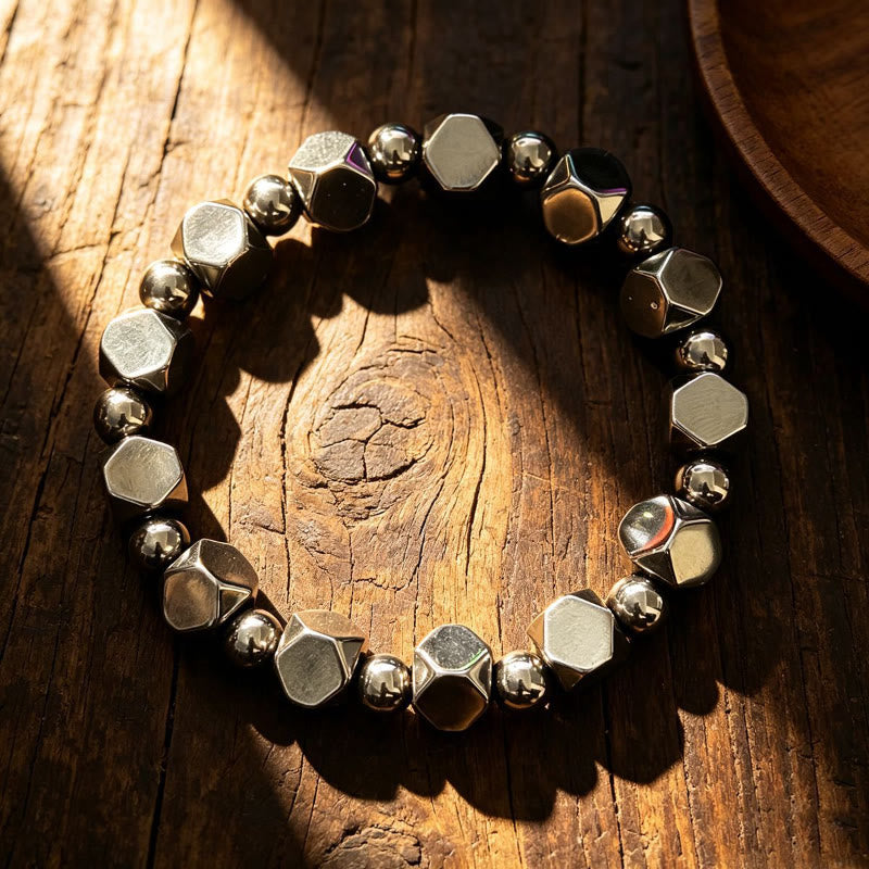 FuAttract Protection Strength & Grounding Energy Black Hematite Faceted Bead Bracelet - image 6
