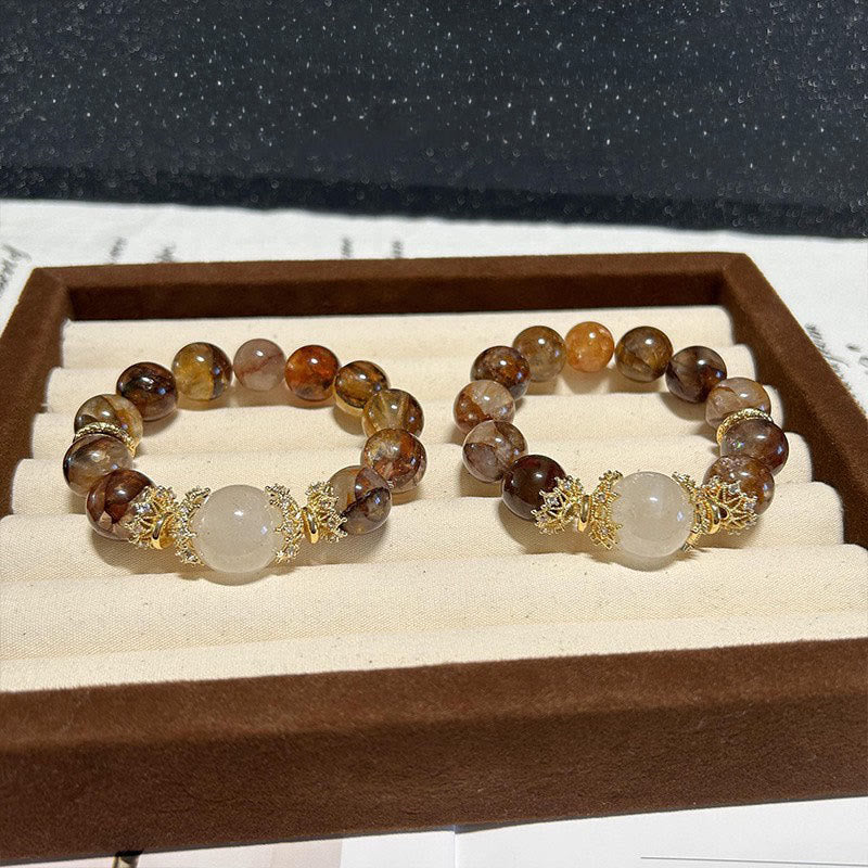 FuAttract Prosperity Harmony & Premium Energy Yellow Flower Quartz White Phantom Luxury Bracelet - image 0