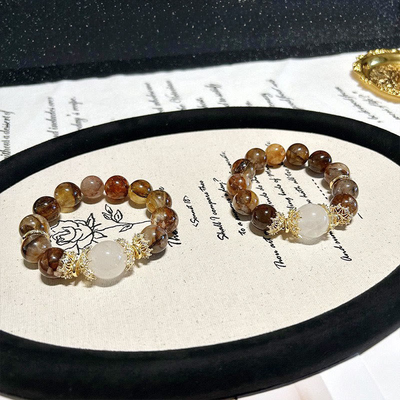 FuAttract Prosperity Harmony & Premium Energy Yellow Flower Quartz White Phantom Luxury Bracelet - image 2