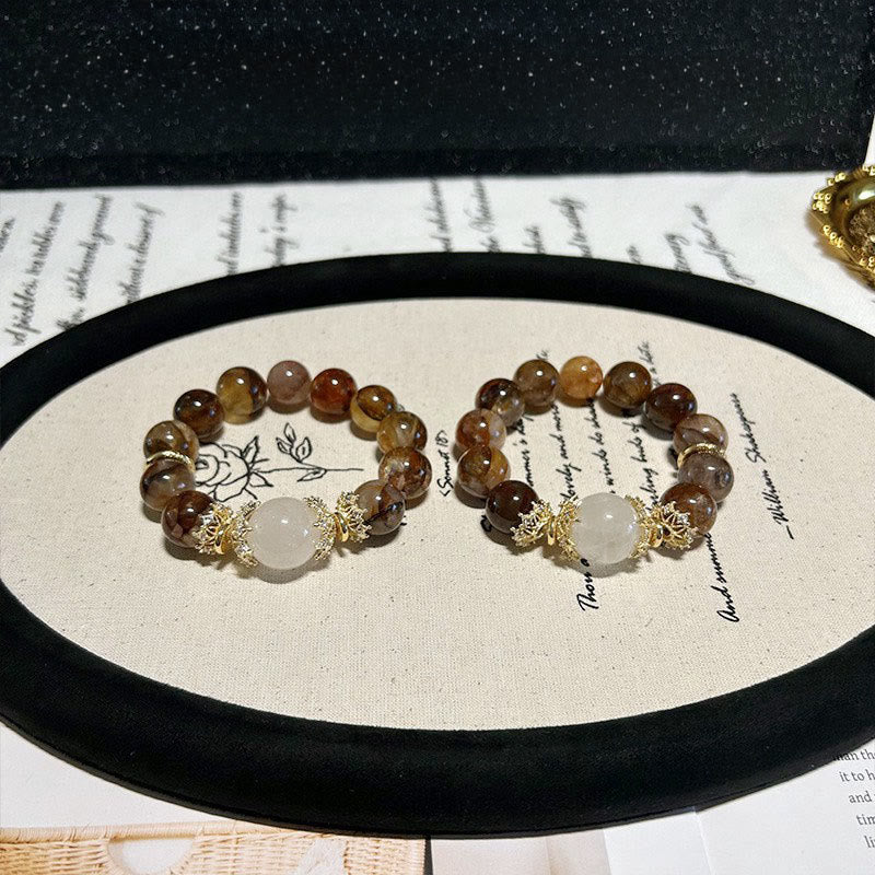 FuAttract Prosperity Harmony & Premium Energy Yellow Flower Quartz White Phantom Luxury Bracelet - image 3
