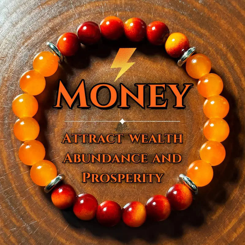 FuAttract Wealth Attract & Success Red Tiger's Eye Yellow Agate Lucky Bracelet - 8mm - image 0