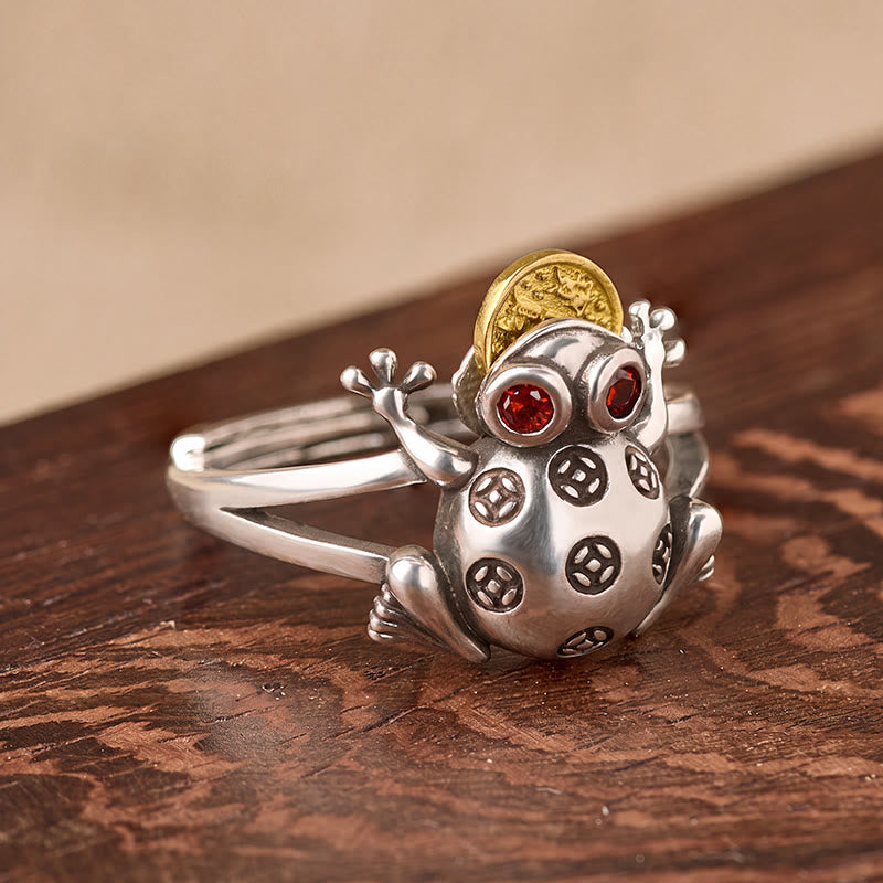 FuAttract Wealth Prosperity & Good Fortune Money Toad Rotating Ring - image 3