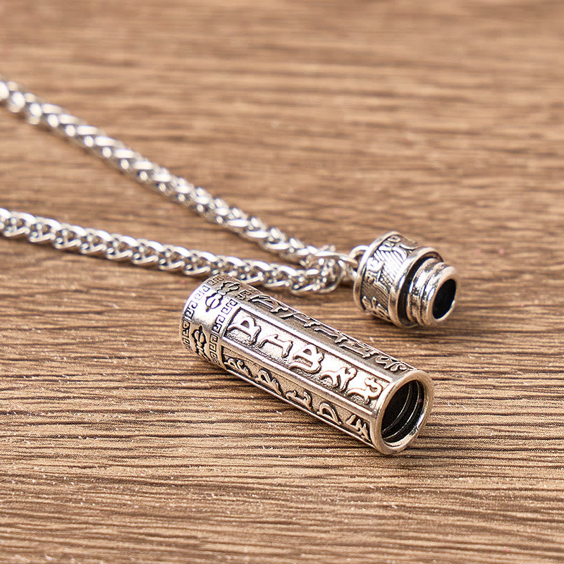 FuAttract Protection & Harmony Shurangama Mantra Om Mani Mantra Cinnabar Locket Pendant Necklace - image 4