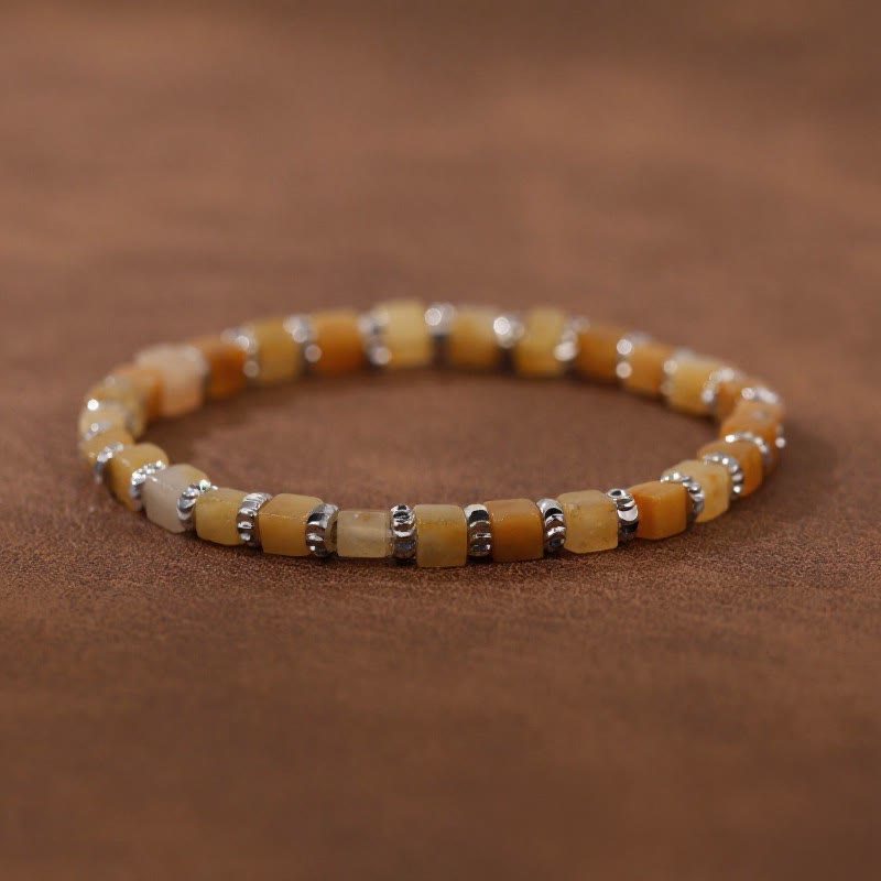FuAttract Balance Healing & Prosperity Malachite Amazonite Tiger's Eye Unakite & Yellow Jade Bracelet - Yellow Jade 1 - image 6
