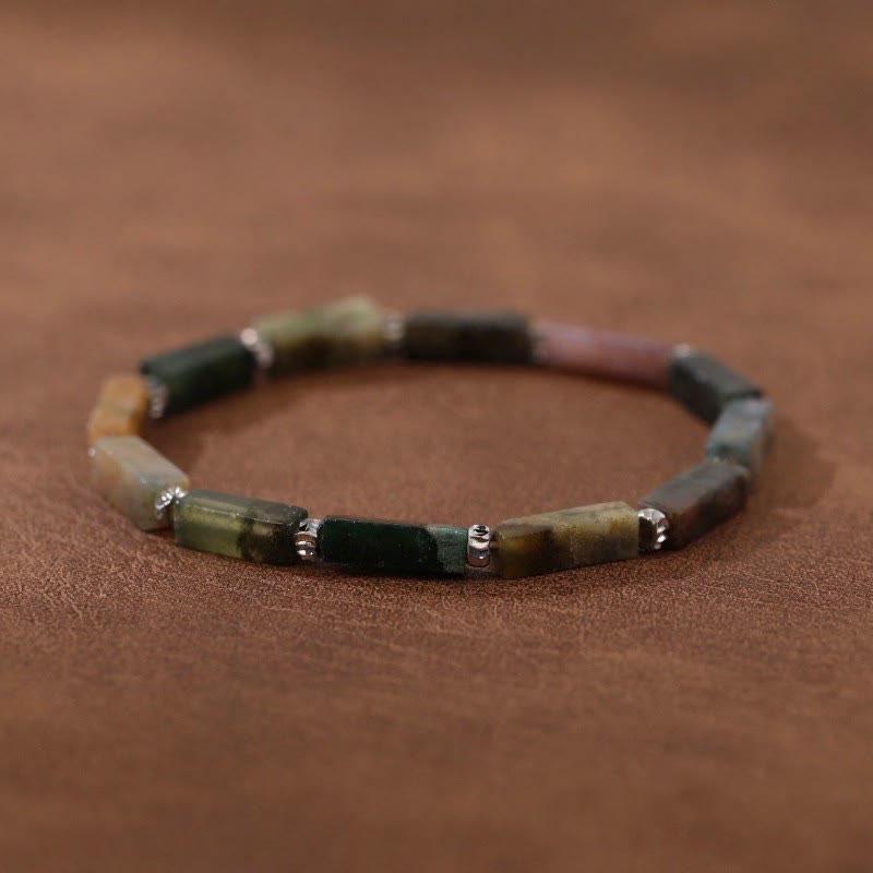 FREE Today: Balance Healing & Prosperity Malachite Amazonite Tiger's Eye Unakite & Yellow Jade Bracelet - Indian Agate - image 9