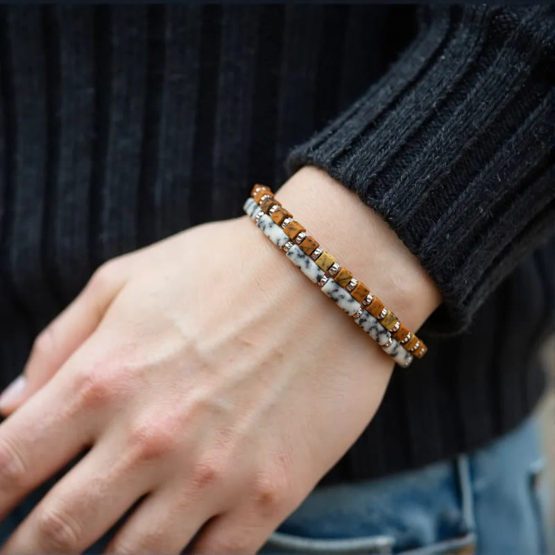 FREE Today: Balance Healing & Prosperity Malachite Amazonite Tiger's Eye Unakite & Yellow Jade Bohemia Bracelet - image 18