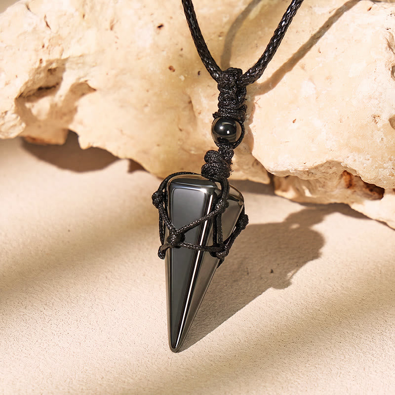 FuAttract Black Obsidian Pendant Adjustable Necklace – Protection & Grounding Energy - Cone - image 6