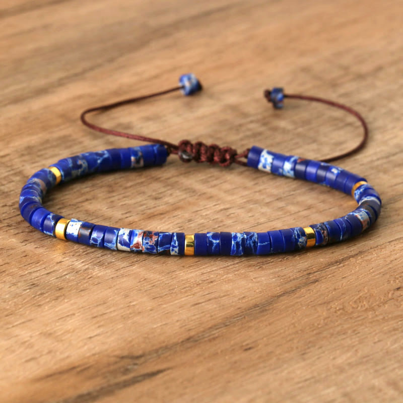 FuAttract Balance Protection & Positive Energy Blue Imperial Stone Tiger's Eye Amazonite Natural Stone Braided Bracelet - Blue Imperial Stone 2 - image 2