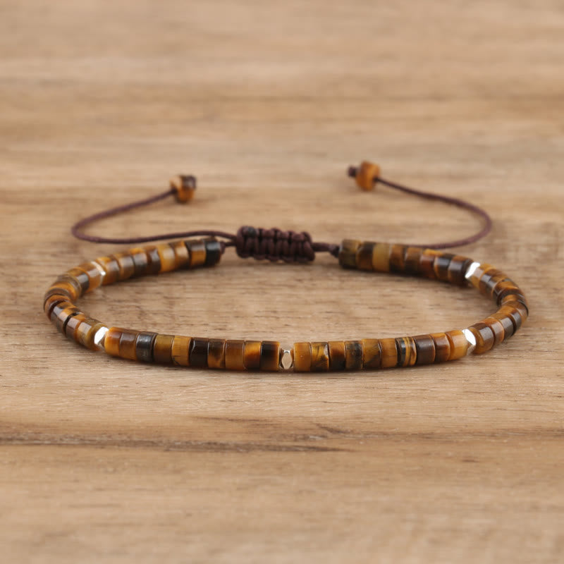 FuAttract Balance Protection & Positive Energy Blue Imperial Stone Tiger's Eye Amazonite Natural Stone Braided Bracelet - Tiger's Eye 1 - image 14