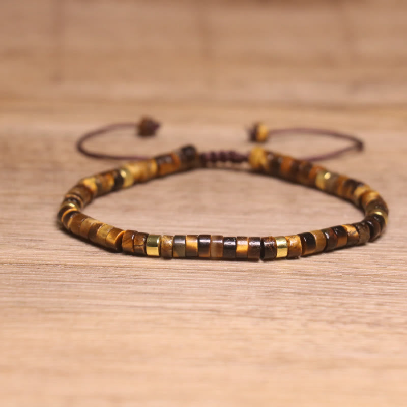 FuAttract Balance Protection & Positive Energy Blue Imperial Stone Tiger's Eye Amazonite Natural Stone Braided Bracelet - Tiger's Eye 2 - image 15