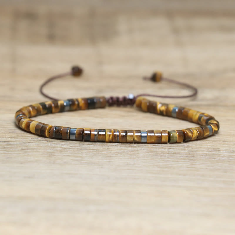 FuAttract Balance Protection & Positive Energy Blue Imperial Stone Tiger's Eye Amazonite Natural Stone Braided Bracelet - Tiger's Eye 3 - image 16