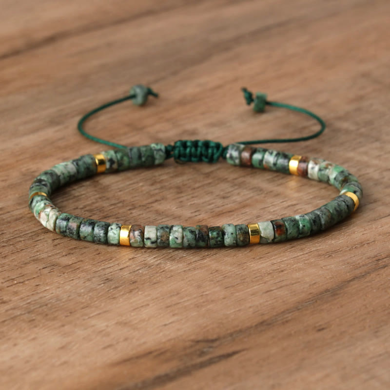 FuAttract Balance Protection & Positive Energy Blue Imperial Stone Tiger's Eye Amazonite Natural Stone Braided Bracelet - African Turquoise 1 - image 36