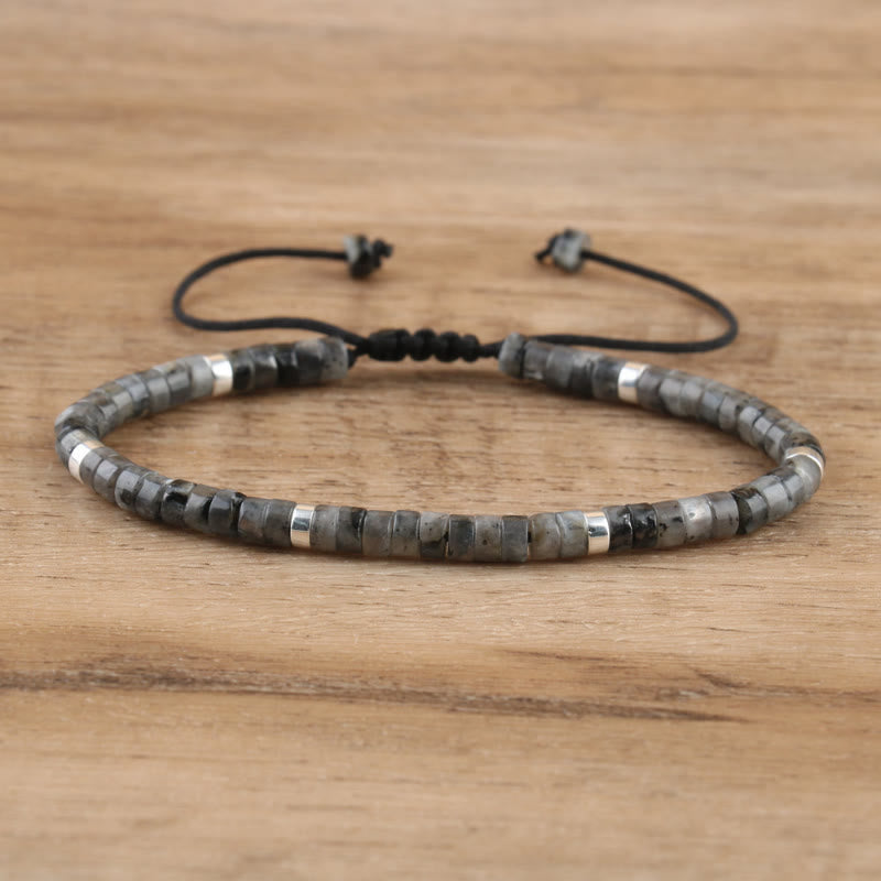 FuAttract Balance Protection & Positive Energy Blue Imperial Stone Tiger's Eye Amazonite Natural Stone Braided Bracelet - Black Glitter Stone 1 - image 78