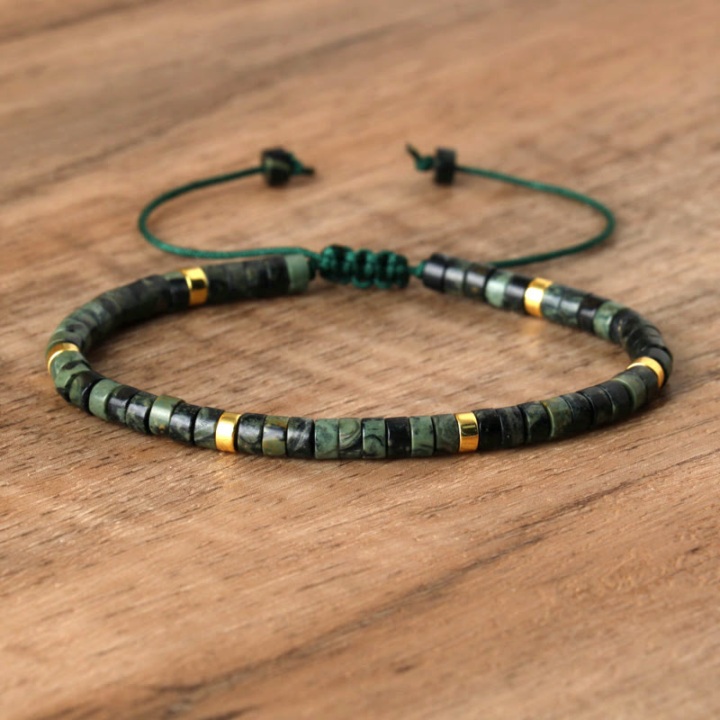 FuAttract Balance Protection & Positive Energy Blue Imperial Stone Tiger's Eye Amazonite Natural Stone Braided Bracelet - Kambaba Jasper 1 - image 92