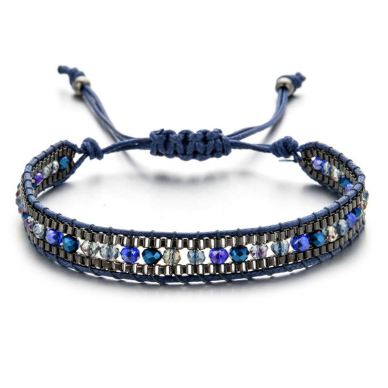 FuAttract Harmony Balance & Emotional Energy Colorful Crystal Woven Friendship Bracelet - Dark Blue - image 16