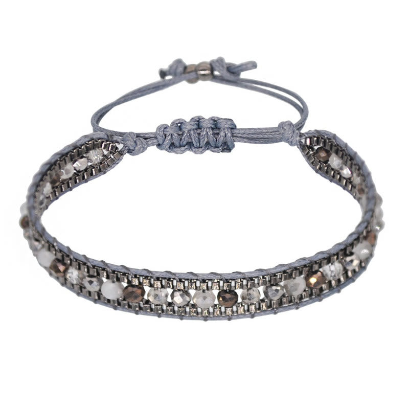 FuAttract Harmony Balance & Emotional Energy Colorful Crystal Woven Friendship Bracelet - Grey - image 9