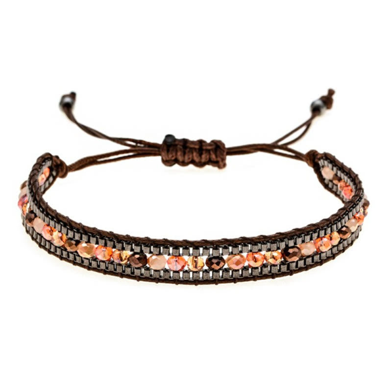 FuAttract Harmony Balance & Emotional Energy Colorful Crystal Woven Friendship Bracelet - Coffee - image 12