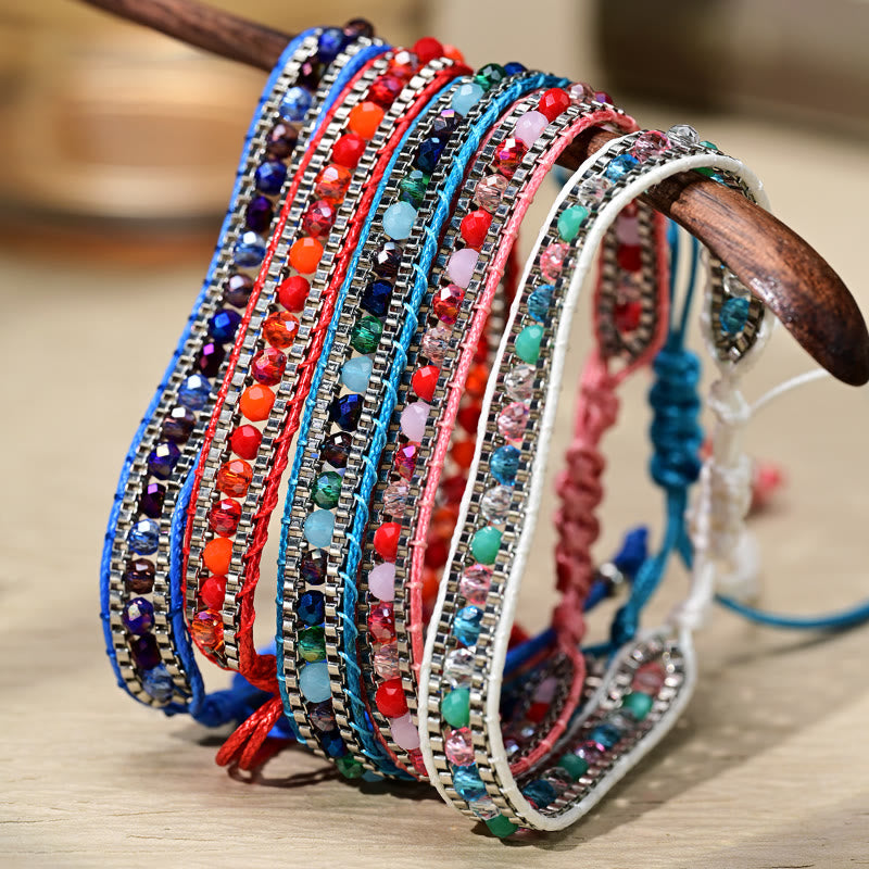 FuAttract Harmony Balance & Emotional Energy Colorful Crystal Woven Friendship Bracelet - image 2